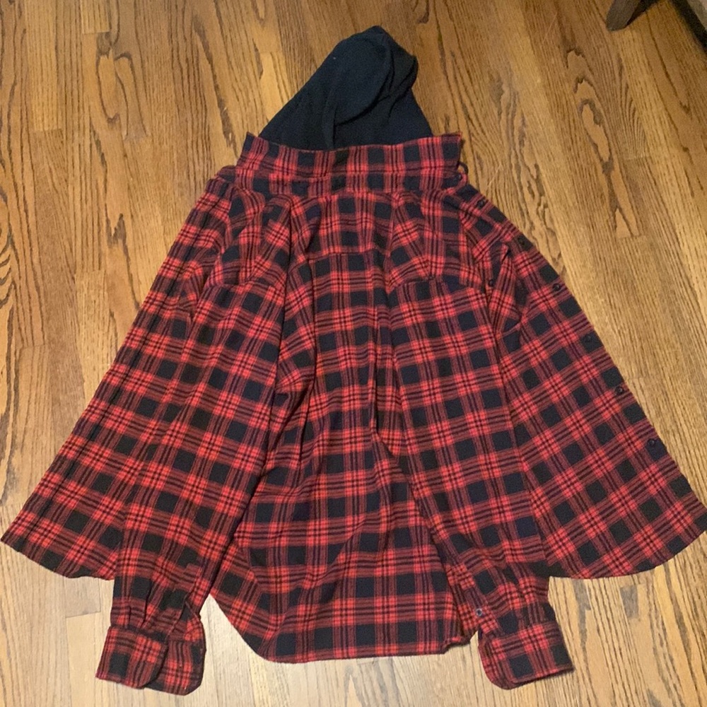 Flannel with hood